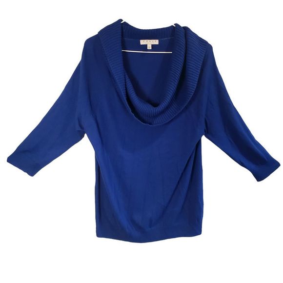 Chaus New York Cowl Neck Sweater Women's Size Large, Blue - Picture 1 of 8